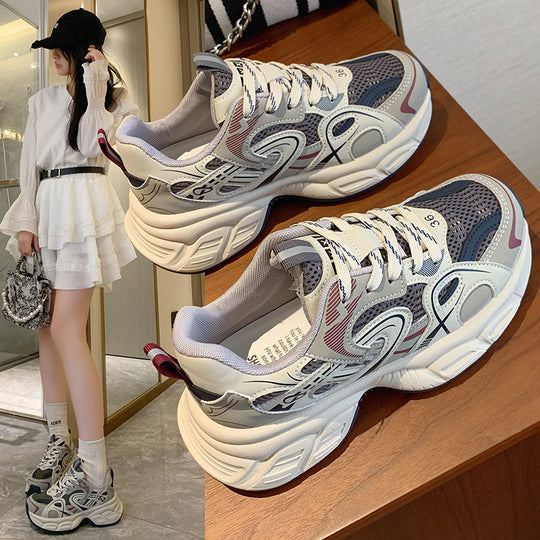 Damen Sportliche Sneakers mit ergonomischer Dämpfung und atmungsaktiven Mesh-Einsätzen EB