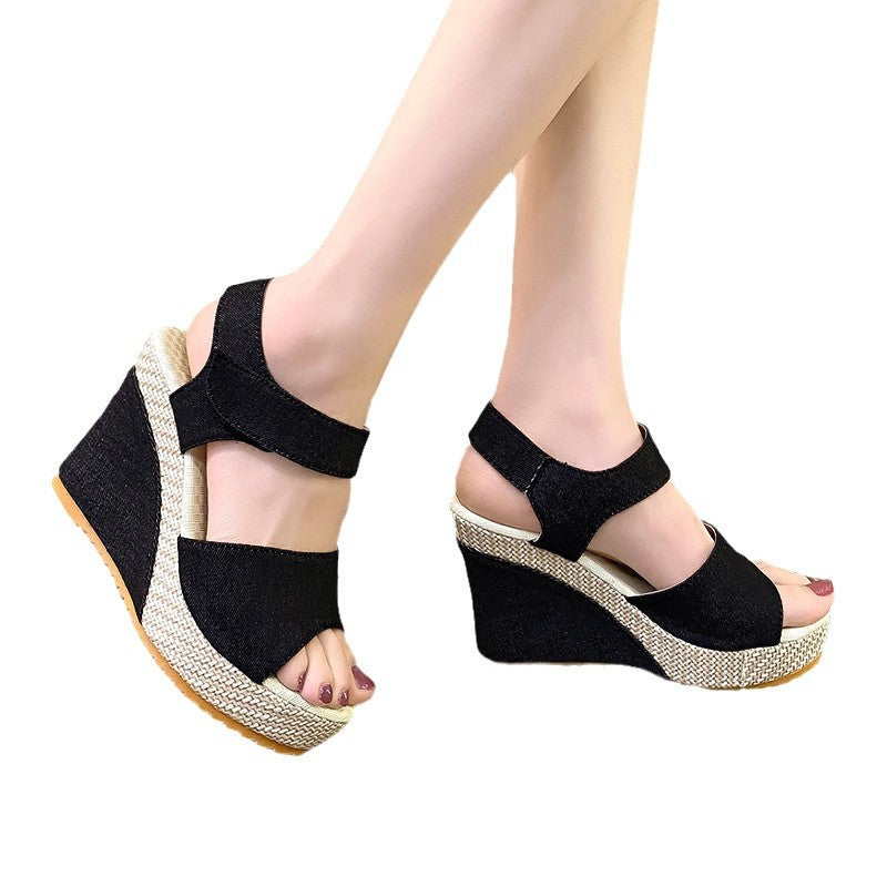 Damen Wedge Sandalen EB