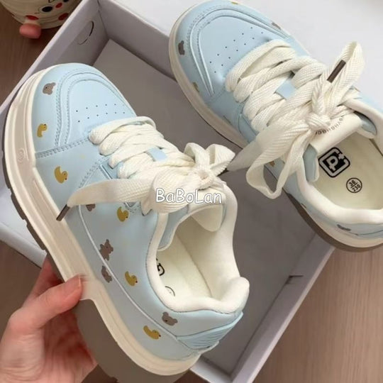 Damen Sneaker mit tierischen Motiven und bequemer Dämpfung EB