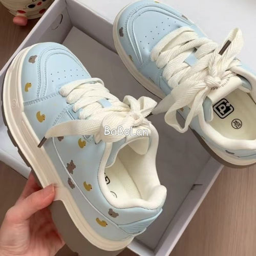 Damen Sneaker mit tierischen Motiven und bequemer Dämpfung EB