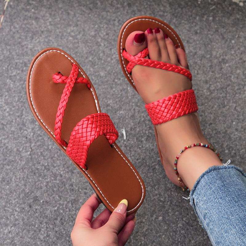 Damen geflochtene Sandalen EB