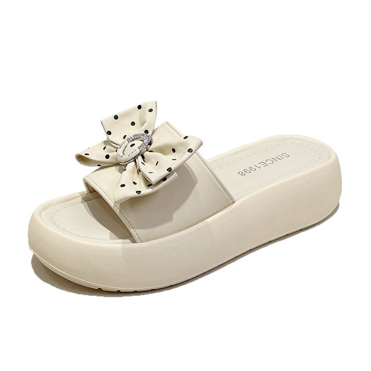 Damen elegante Plateau-Sandalen mit Schleifenverzierung EB