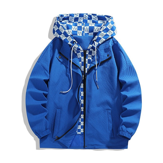 Damen leichte Funktionsjacke mit verstellbarer Kapuze und atmungsaktivem Innenfutter EB