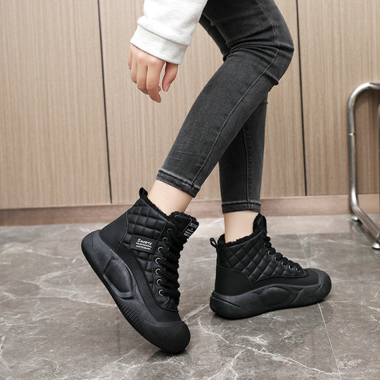 Damen modische Winterboots mit kuscheligem Innenfutter und robuster Sohle EB