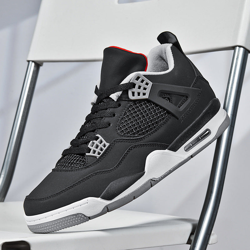 Unisex Mid-Cut Heritage-Basketball-Sneaker mit Mesh-Seiteneinsatz, TPU-Fersendetail und gepolsterter Komfortsohle EB