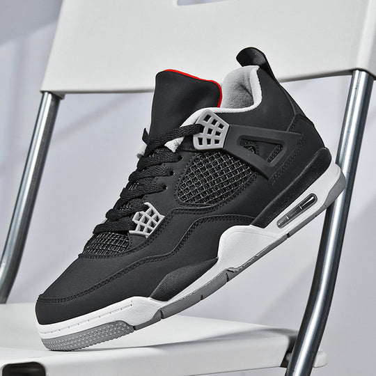 Unisex Mid-Cut Heritage-Basketball-Sneaker mit Mesh-Seiteneinsatz, TPU-Fersendetail und gepolsterter Komfortsohle EB