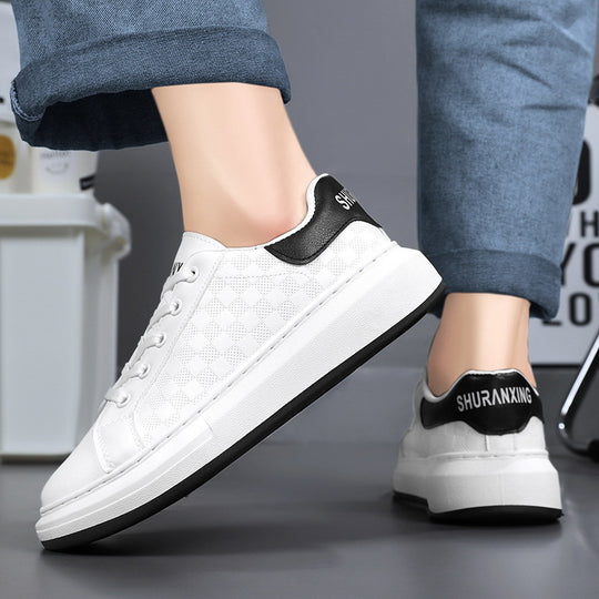 Damen Komfortable Sneaker mit schickem Karomuster und flexibler Laufsohle EB