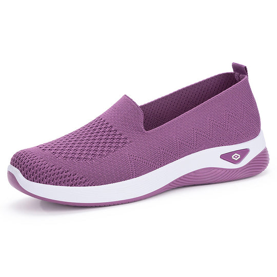Damen Leichte Slip-On Freizeitschuhe mit atmungsaktivem Mesh-Obermaterial EB