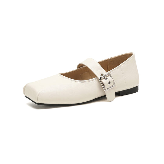 Damen Ballerinas mit modischem Riemenverschluss und orthopädischer Innensohle EB