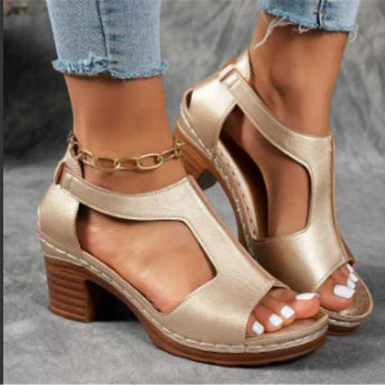 Damen Komfortable Wedge-Sandaletten mit verstellbarem Riemendesign und ergonomischem Fußbett EB