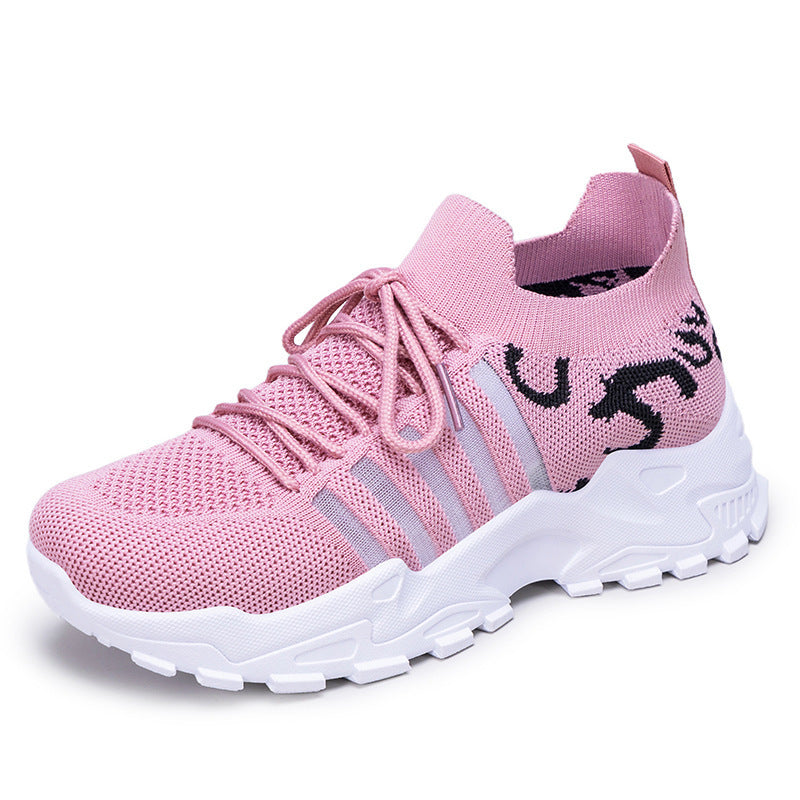 Damen Sportliche Strick-Sneaker mit elastischem Einstieg und rutschfester Sohle EB