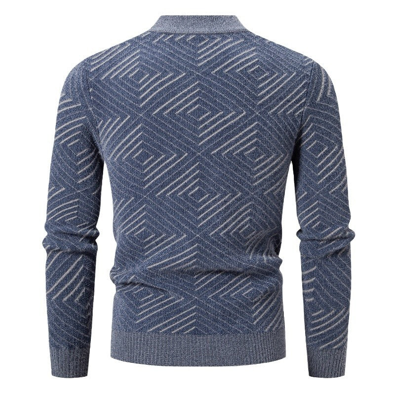 Herren eleganter Pullover mit Strukturmuster EB