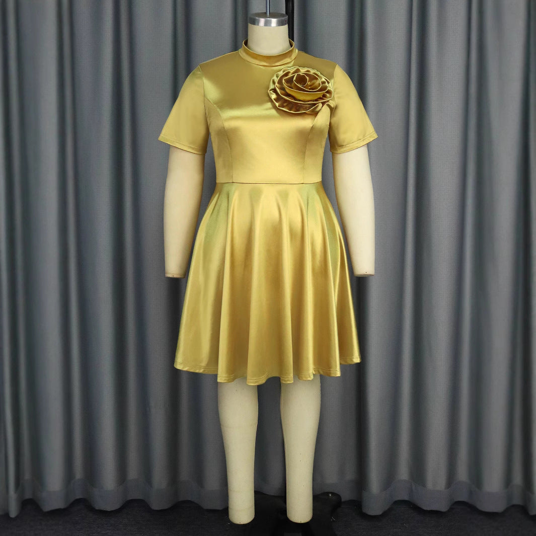 Damen Elegantes Kleid mit Blumendekor EB