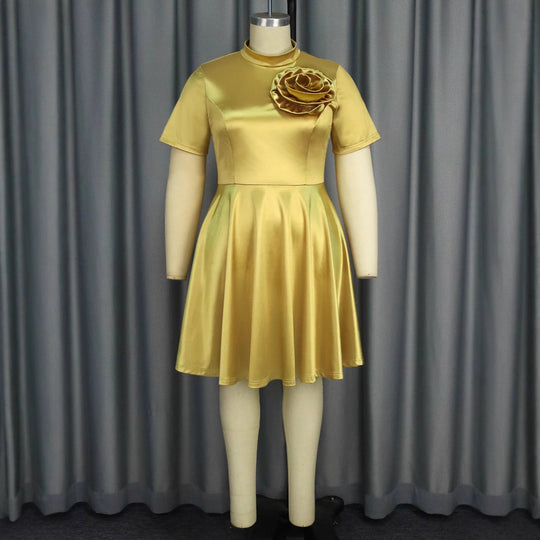 Damen Elegantes Kleid mit Blumendekor EB