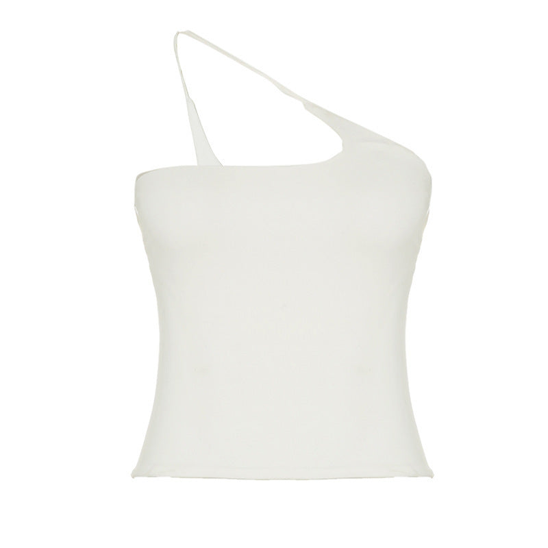 Damen Sportliches One-Shoulder Top EB