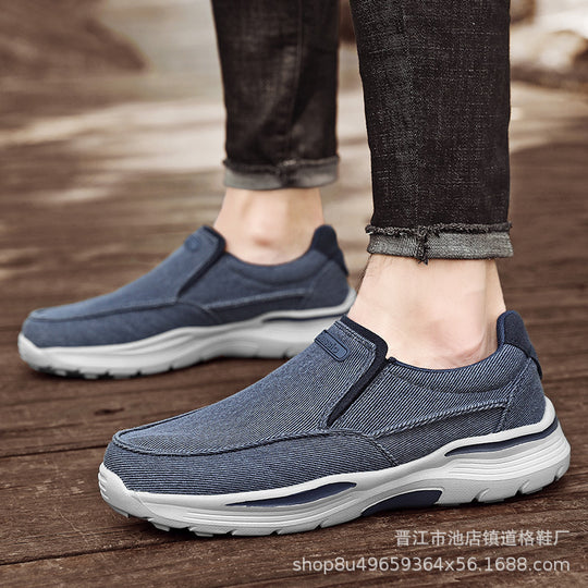 Damen Bequeme Slip-On Sneakers mit elastischem Obermaterial und rutschfester Sohle EB