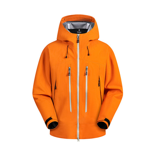 Herren wasserabweisende Funktionsjacke mit verstellbarem Kapuzensystem und mehrfachen Reißverschlusstaschen EB