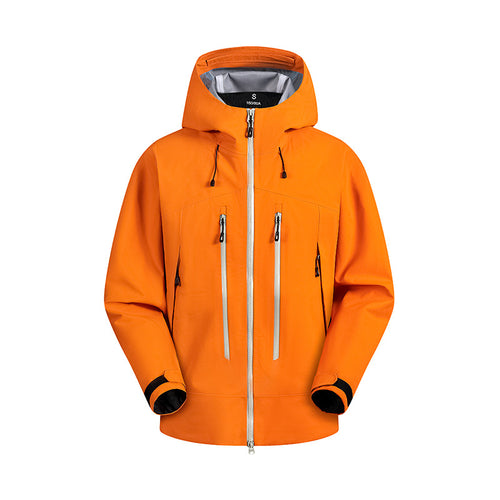 Herren wasserabweisende Funktionsjacke mit verstellbarem Kapuzensystem und mehrfachen Reißverschlusstaschen EB