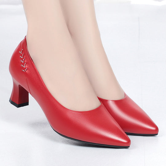 Damen Elegante Pumps mit funkelndem Strassbesatz und komfortablem Blockabsatz EB