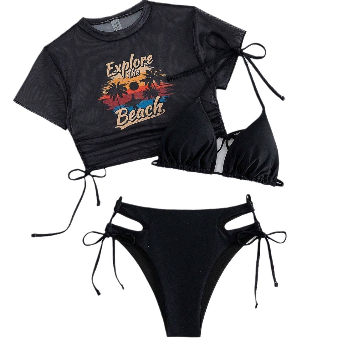 Damen Set mit Crop-Top und Triangel-Bikini EB