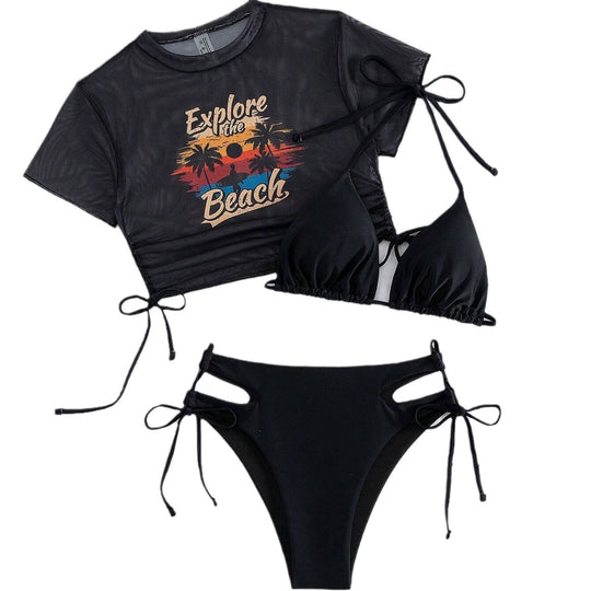 Damen Set mit Crop-Top und Triangel-Bikini EB