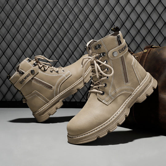 Damen Komfortable Stiefel mit seitlichem Reißverschluss und robuster Sohle EB