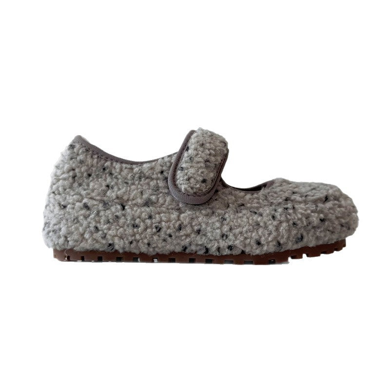 Damen Kuschelige Hausschuhe mit verstellbarem Riemen und weichem Innenfutter EB