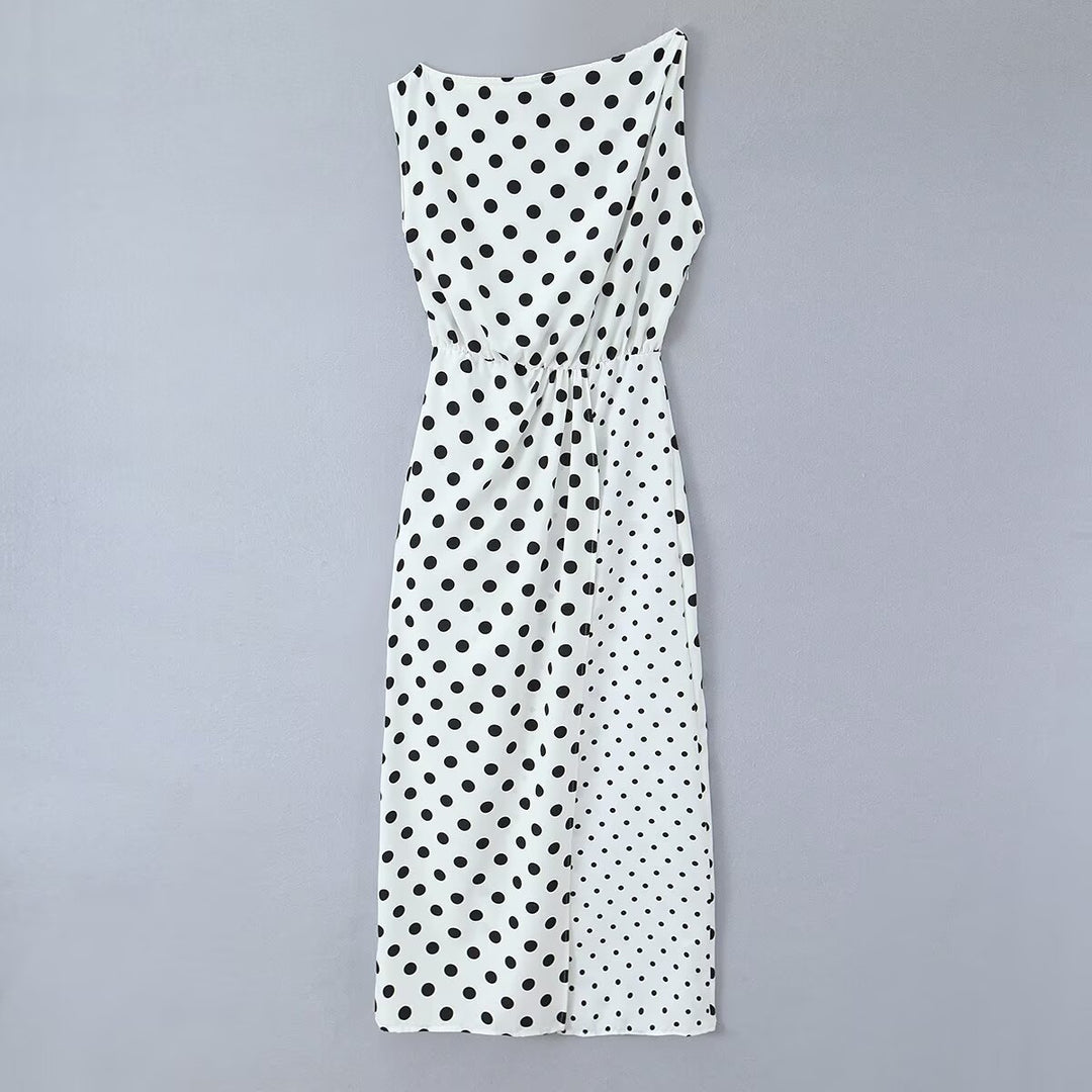 Damen Maxikleid mit trendigem Polka-Dot-Muster EB