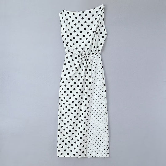 Damen Maxikleid mit trendigem Polka-Dot-Muster EB