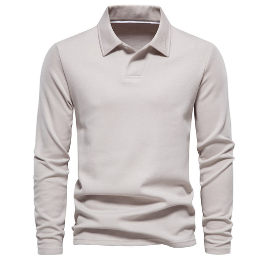 Herren Langarm Poloshirt aus atmungsaktivem Baumwollmix mit modischen Akzenten EB
