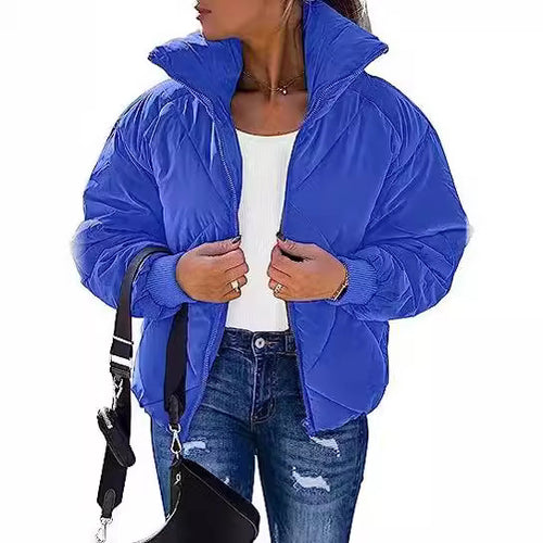 Damen Wärmeisolierte Steppjacke mit hohem Kragen und elastischen Bündchen EB
