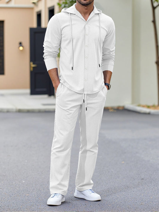 Herren lässiges Kapuzenshirt mit praktischen Taschen und Jogginghose EB