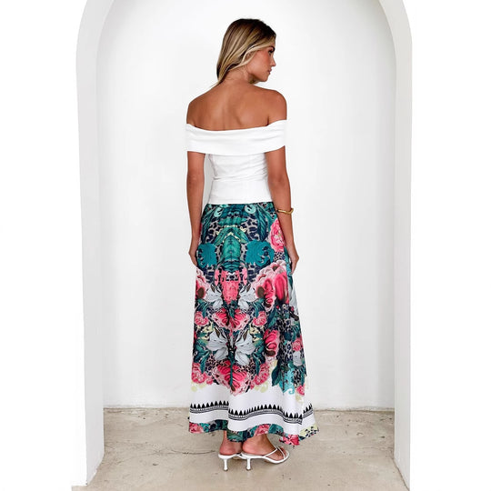 Damen Maxirock mit floralem Muster EB