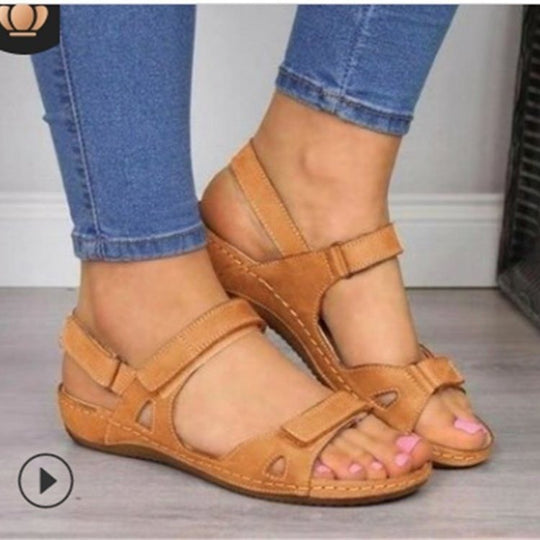 Damen Bequeme und verstellbare Sandalen mit Fußbett EB