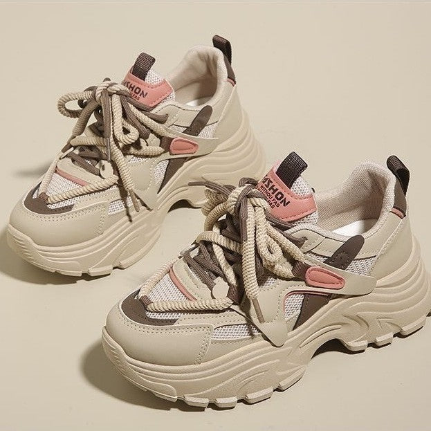 Damen Chunky Sneakers mit atmungsaktiven Mesh-Einsätzen und komfortabler Dämpfung EB
