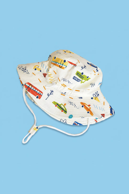 Kinder Sonnenhut mit fröhlichem Motiven EB
