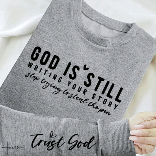 Damen Sweatshirt mit inspirierendem Schriftzug und weichem Material EB