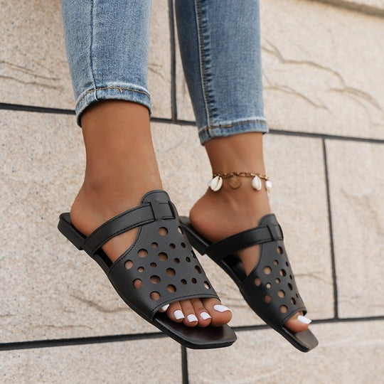 Damen bequeme Open-Toe Sandalen mit atmungsaktiven Lüftungsöffnungen EB