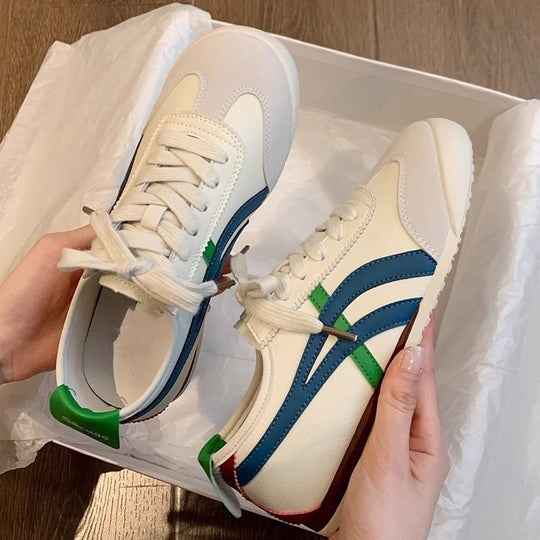 Damen modische Sneakers mit atmungsaktivem Obermaterial und sportlichem Design EB