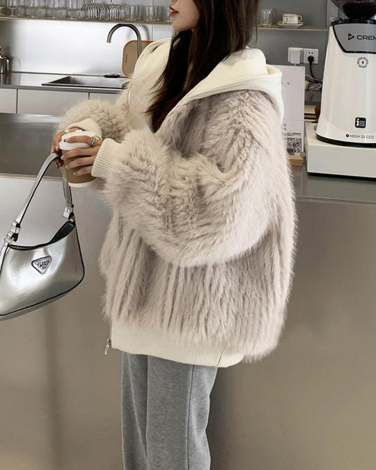 EB | Locker Faux Fox Fell Jacke
