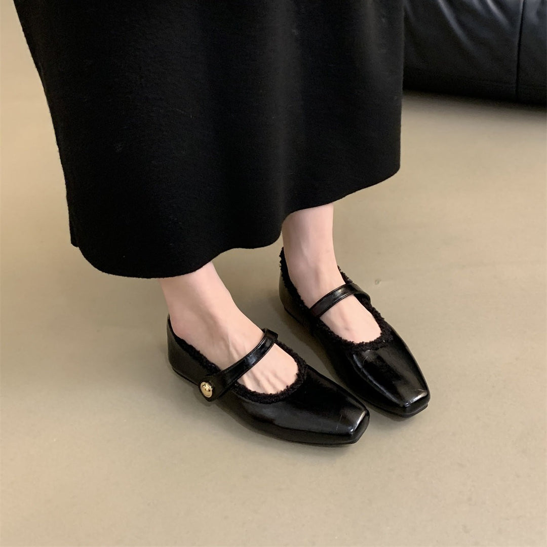 Damen Ballerinas mit modischem Riemchen und weichem Innenfutter EB