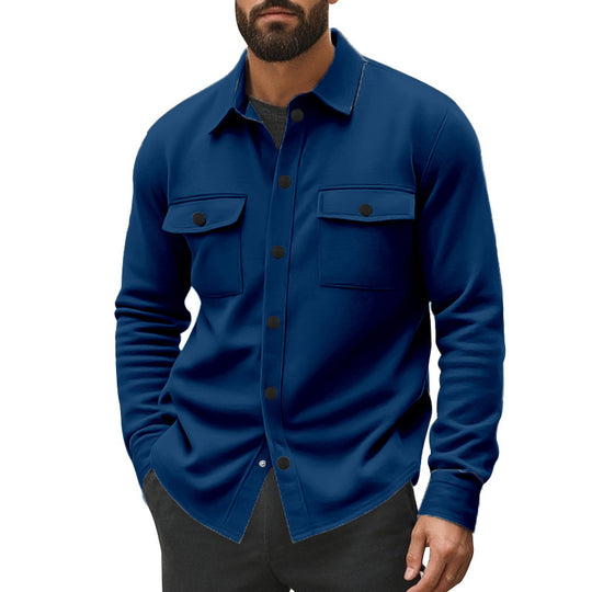 Herren strukturierte Arbeitsjacke mit praktischen Taschen EB