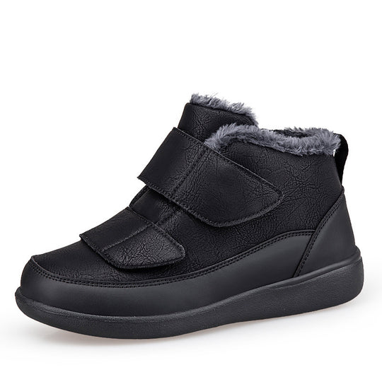 Damen Bequeme und isolierte Winterstiefel mit Klettverschluss EB