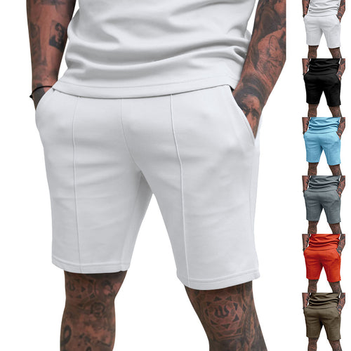 Herren nan kurze Freizeithose aus Baumwollmischung mit elastischem Bund und Kordelzug EB