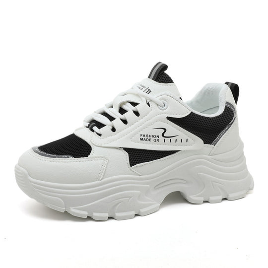 Damen modische Chunky Sneakers mit trendigem Design und stoßdämpfender Sohle EB