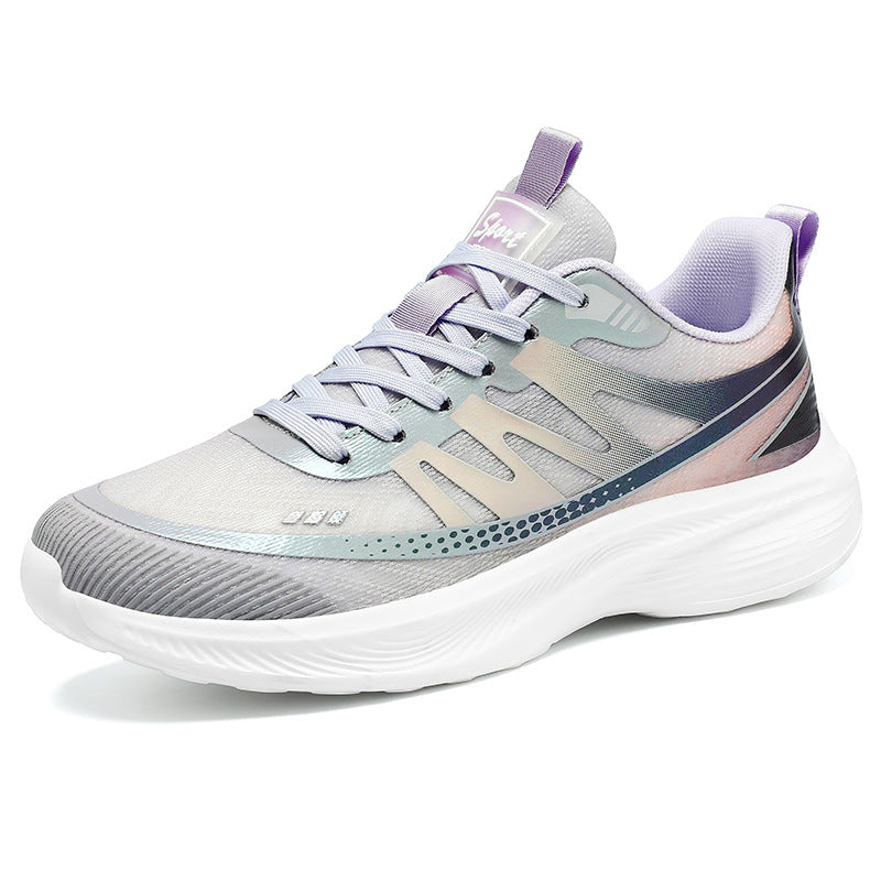 Herren nan leichte atmungsaktive Laufsneaker mit nahtlosem Strickobermaterial, gepolstertem Fersenkragen und reaktiver EVA-Dämpfung EB