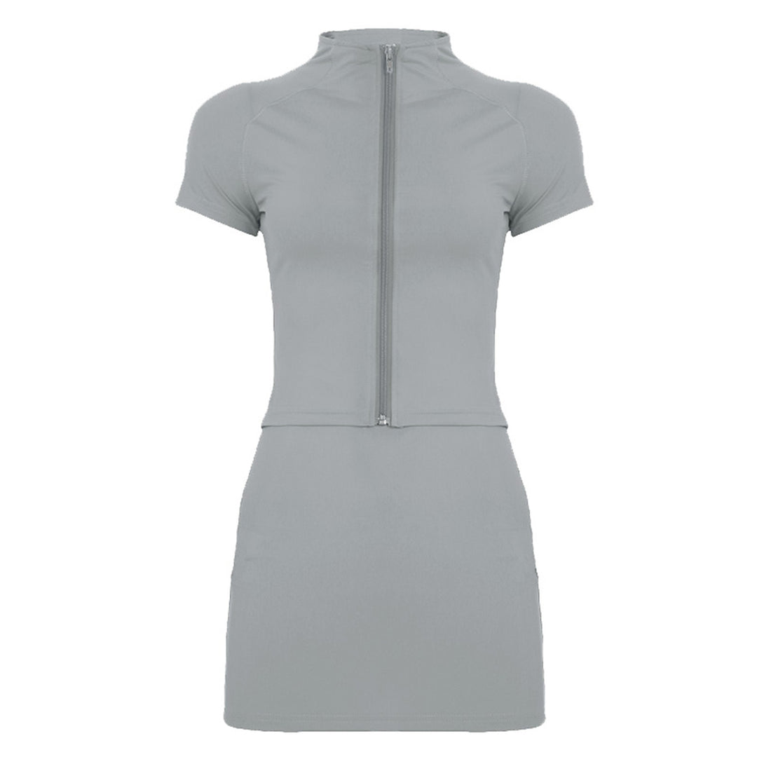 Damen sportliches Set mit kurzem Oberteil und Rock EB