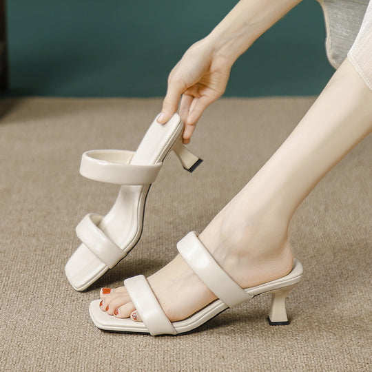 Damen modische Sandalen mit elegantem Blockabsatz und verstellbaren Riemen EB