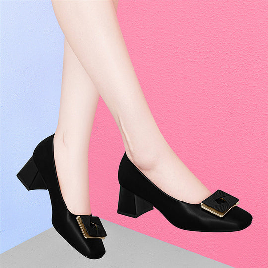 Damen elegante Ballerinas mit hochwertiger Schmuckschließe EB