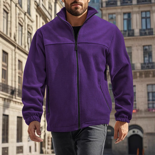 Herren Fleecejacke mit hohem Kragen EB